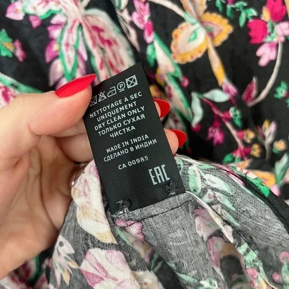 Étoile Isabel Marant Blouse button up shirt long sleeve floral print - Picture 5 of 10